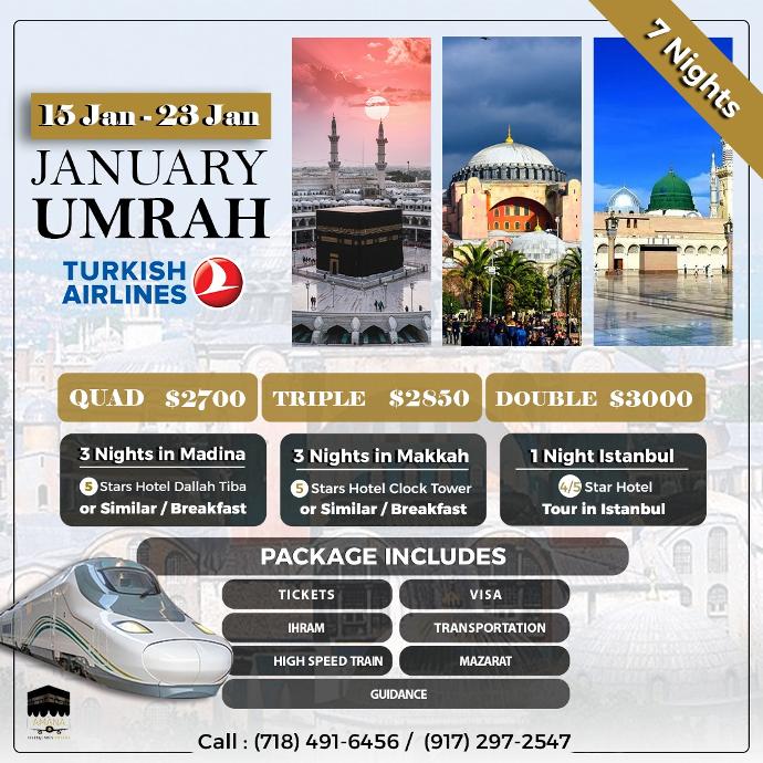 January Umrah 2025 (15Jan -23Jan)