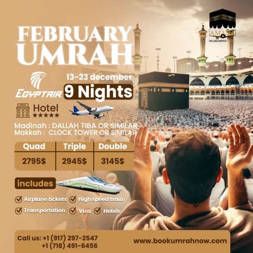 February Umrah 2025 (13Feb  -23feb)